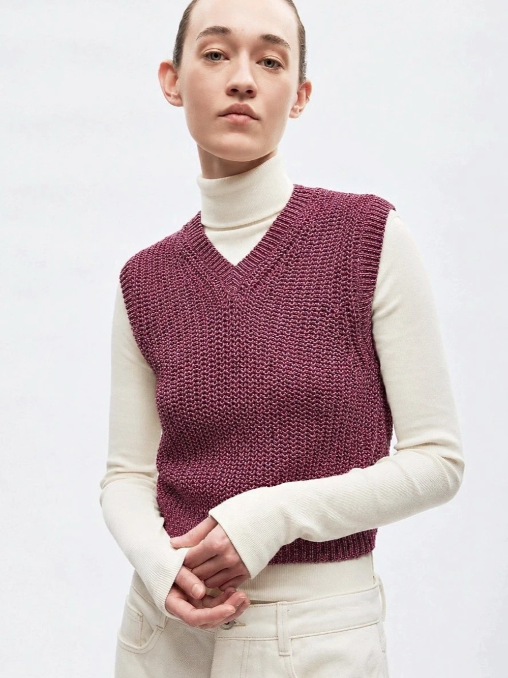 KOTN Orman Knit Tank – XL – Plum Mix